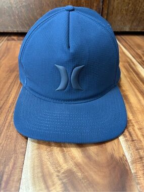 Hurley Nike Dry-Fit Navy Blue Embroidered Logo Adjustable Hat